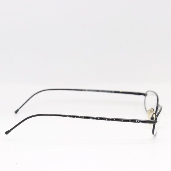 Vintage Dior Rare Black Oval Thin Metal Rim 90's Style  Glasses 50 16 135 - Picture 2 of 3